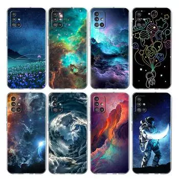 Clear Case For Samsung Galaxy A52 A12 A51 A32 A21s A71 A32 A22 50 A70 A31 A72 5G Phone Cover Star Cloud Samsung A03