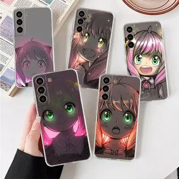 Прозрачный чехол для Samsung Galaxy S22 S20 FE S21 S10 S9 Plus Note 20 Ultra 10 Lite, прозрачный чехол для телефона SPY X FAMILY Anime Samsung S21 5G