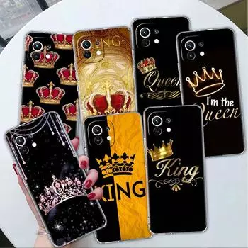 Clear Case For Xiaomi Mi Poco X3 NFC M3 Pro F3 F1 11 Lite 12 Note 10 11T 9T Transparent Phone Cover Crown Redmi Note 9S