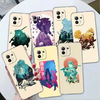 Clear Case For Xiaomi Mi Poco X3 NFC M3 Pro F3 F1 11 Lite 12 Note 10 11T 9T Transparent Phone Cover Demon Slayer Anime Xiaomi Poco F3