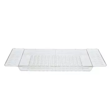 Clear Expandable Bathtub Tray PET Adjustable Water Resistant Bath Tub Tray Table for Bathroom зелёный