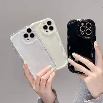 Clear Silicone Anti-Drop Case for iPhone Models: 14 Pro Max, 13, 12, 11, 8 Plus, X & 6S - Elegant and Durable Design iPhone 12 Pro