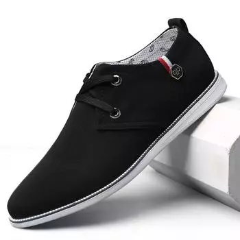 Clearance processing new men s cloth shoes spring and summer linen canvas shoes beef tendon sole casual shoes men s versatile board shoes 45 чёрный