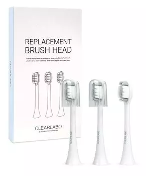 CLEARLABO Сменная щетка для электрической межзубной зубной щетки из 3 частей, ультратонкая щетина, зубная щетка, щетка, бураши,