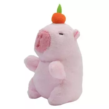 Clearstone Capybara Plush Keychain Chabimaru Mikan with Music 13cm Pink