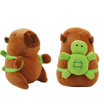 Clearstone Capybara Plush Toy Chabimaru Turtle 32cm Brown