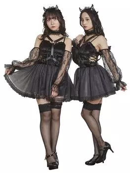 Clearstone Ruban Mignon Косплей Хэллоуин Готический Дьявол Кукла Черный Женщины