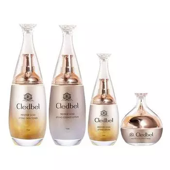 Cledbel Prestige Gold Collagen Basic Тонер + Лосьон + Сыворотка + Крем Набор, уход за кожей, подарочный набор, корейская косметика Prestige Gold Collagen