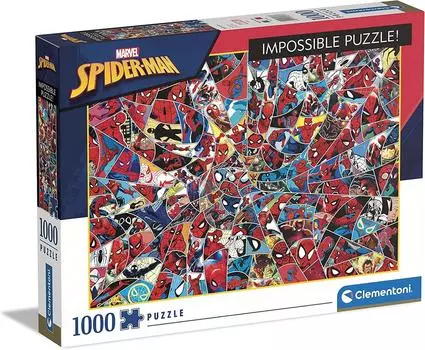 Clementoni IMPOSSIBBLE PUZZLE Marvel Jigsaw Puzzle 1000 элементов 70 см x 50 см 6573 Человек-паук [Предмет]