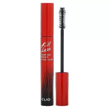 Clio, Тушь для ресниц Kill Lash Superproof, оттенок 04 Extreme Volume, 8,5 г (0,29 унции)