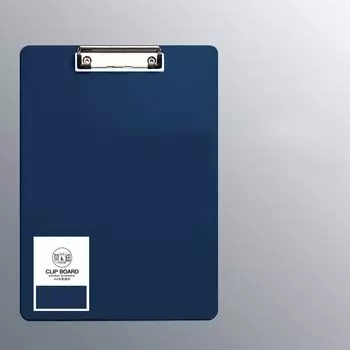Clip Hardboard Document Paper Holder Splint Memo Clip Writing Pad Plastic Clipboard File Folder dark blue-A4