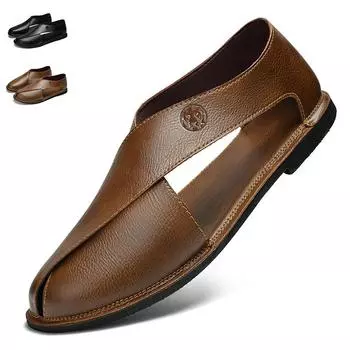 CLOHOO Men s Shoes Fashion Trendy Soft Sole Soft Surface Anti Slip Slippers Casual Comfortable Simple Light Beach Men s Sandals 42 коричневый