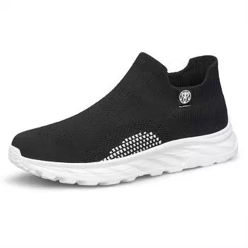 CLOHOO Walking Shoes Breathable Mesh Sports Casual Shoes for Men Comfortable Soft Slip-on Flats Shoes New Male White Sneakers 39 белый