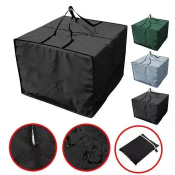 Clothes Storage Bags, Foldable Moving Bag With Zipper & Handle, Interal Silver Coating Sun Protction чёрный