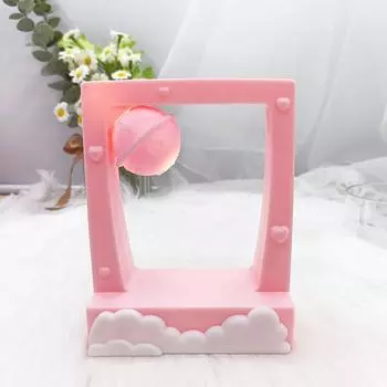Cloud Moon Square Night Light Sky Gate Mini Table Lamp Button Cell Supply Power