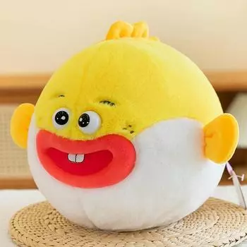 Clownfish Doll Angry Puffer Fish Catch Machine Doll Children Soothing Pillow Activity Gift Doll Plush Toy 26cm 0.16kg