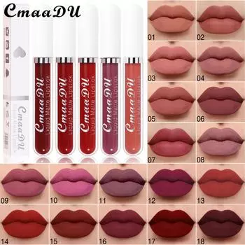 CmaaDu 18 Color Lipstick, водостойкая, стойкая губная помада 01