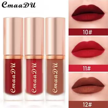 CmaaDu 3 Lipstick Матовый бархатный блеск для губ 01
