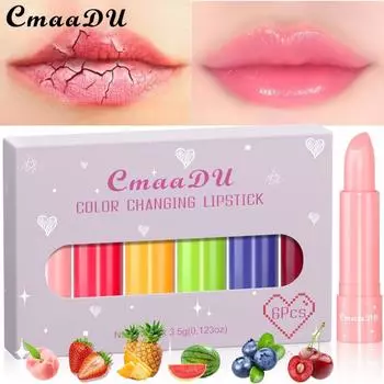 CmaaDu 6 Fruit Fruit Fruit Change Park Губная помада