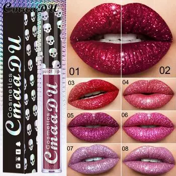 CmaaDu Laser Gold Glitter Lip Gloss Губная помада 01