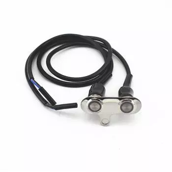 CNC Double Button Motorcycle Push Switch Green LED Momentary Engine Start Kill