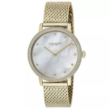 [Coach] Часы AUDREY White Pearl Dial Quartz Daily Waterproof Mineral Glass 35mm 14503359 Женские Золотые [Товар]