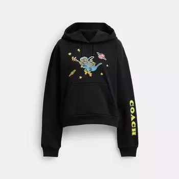 Coach Cosmic Coach Rexy Print Толстовка с капюшоном реглан черного цвета XSmall