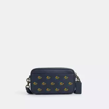 Coach Jayden Crossbody With Fish Print gunmetal denim multi