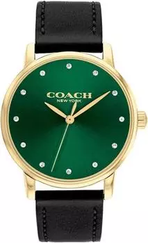 [Coach] Watch GRAND Green Dial Stainless Steel Mineral Glass Quartz 36MM Watch Accessories Watch Brand 14503972 Women s Black [Item]