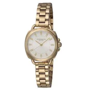 [Coach] Watch TATUM Silver Dial Stainless Steel Mineral Glass Quartz Daily Waterproof 36MM China Watch 14504153 Women s Gold [Item]