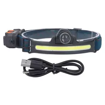 COB Flood Light Sensor Induction Headlamp Type C Charger Outdoor Fishing Work LED Head Lamp Light