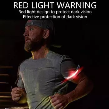COB LED Armband Light 350mAh 500LM Sport Night Running Warning Arm Leg Wristband Light Type-C USB Rechargeable IPX4 Waterproof серый