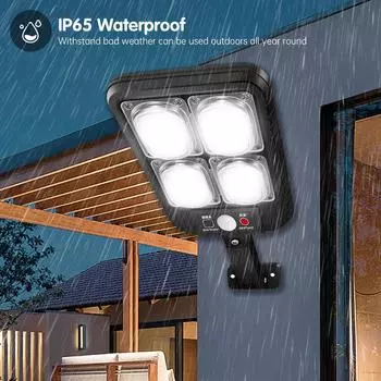 COB/LED Солнечный уличный светильник IP65 Водонепроницаемый Солнечный уличный датчик движения Светильник Энергия Солнечный настенный светильник Освещение для сада