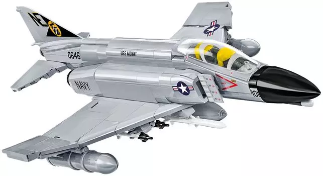 COBI Blocks Toys US Air Force Fighter Phantom II Midway 703 Pieces Compatible with Lego IN 5897 F-4 1/48 [MADE EU]