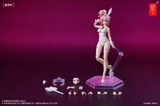 Cochlear Bunny Girl Airin, рост 155 мм, полностью раскрашенная фигурка, изготовленная из полиоксиметилена и полиоксиметилена приблизительно. (возглавить) 1/12 ПВХ, АБС,