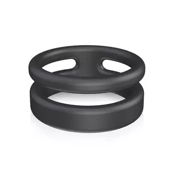 Cock Ring Silicone Penis Ring for Men Adult Goods Penis Ring Double Ring Waterproof High Elasticity Tightening Feeling Black