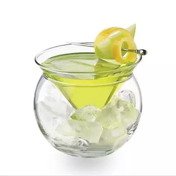 Cocktail Glass Triangular Belt Base Iced Glass Cocktail Creative Molecular Cocktail Hemispherical Cup Bar Durable Cocktail Glass