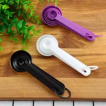 Coffee Baking Tools Set Cooking Measuring Spoon Kit With Scale Measuring Cups Sugar Scoop чёрный