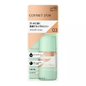 coffret dor clear wp liquid uvn 03 spf50pa++++ тональный крем здоровый цвет кожи