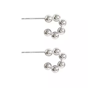 Cold Wind Geometric Beanie Stud Earrings Early Spring Trendy Girl Simple Fashion Sweet Wind Round Bead Semi-Round Earrings