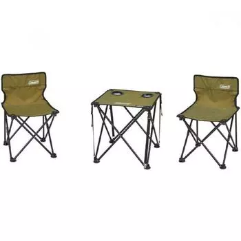 Coleman 2000038841 [компактный набор стол и стулья оливковый]