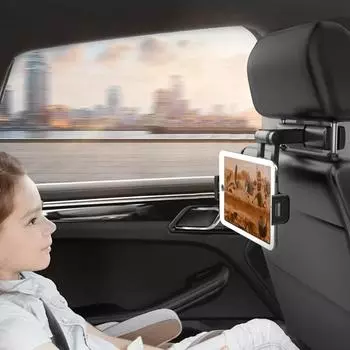 Collapsible Back Seat Headrest Tablet Phone Car Holder Stand Ajustable Support for Xiaomi IPhone IPad Car Mobile Mount чёрный
