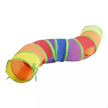 Collapsible Cat Tunnel Interactive Hiding Training S Shaped Tube Playing for