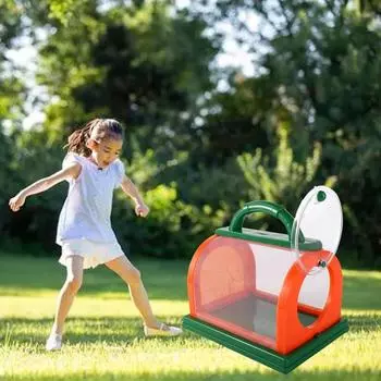 Collapsible Insect Catching Case Plastic Insect Catcher Toy Box Observation Insects зелёный