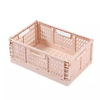 Collapsible Storage Baskets Stackable Pastel Crates Reliable Foldable Storage Crate Office S