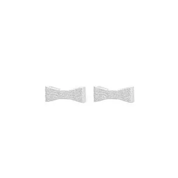 College Style Sweet Earrings Autumn And Autumn Design Sense Hand-Frosted Bow Stud Earrings Small Girls copper