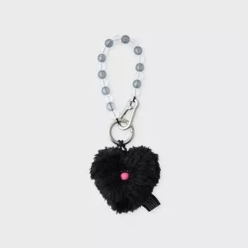 Брелок для ключей Collet Heart Furry Doll, черный