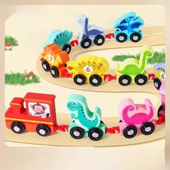 Color Cognition Dinosaur Train Educational Toy for Ages 1-3