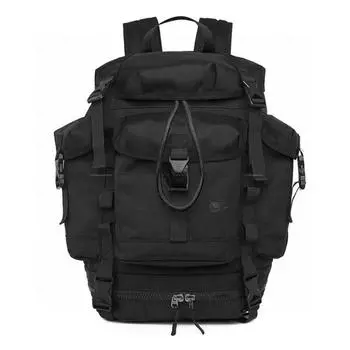 Color Solid Fashionable Large Capacity Student Backpack For Sports Outdoor Black