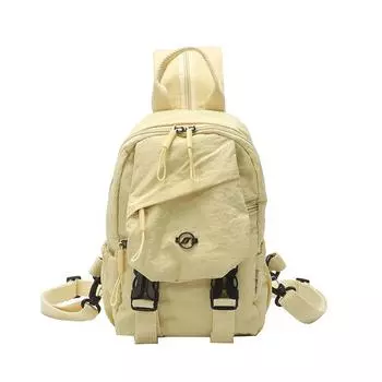 Color Solid Simple Casual Lightweight Neutral Backpack For Activities Daily